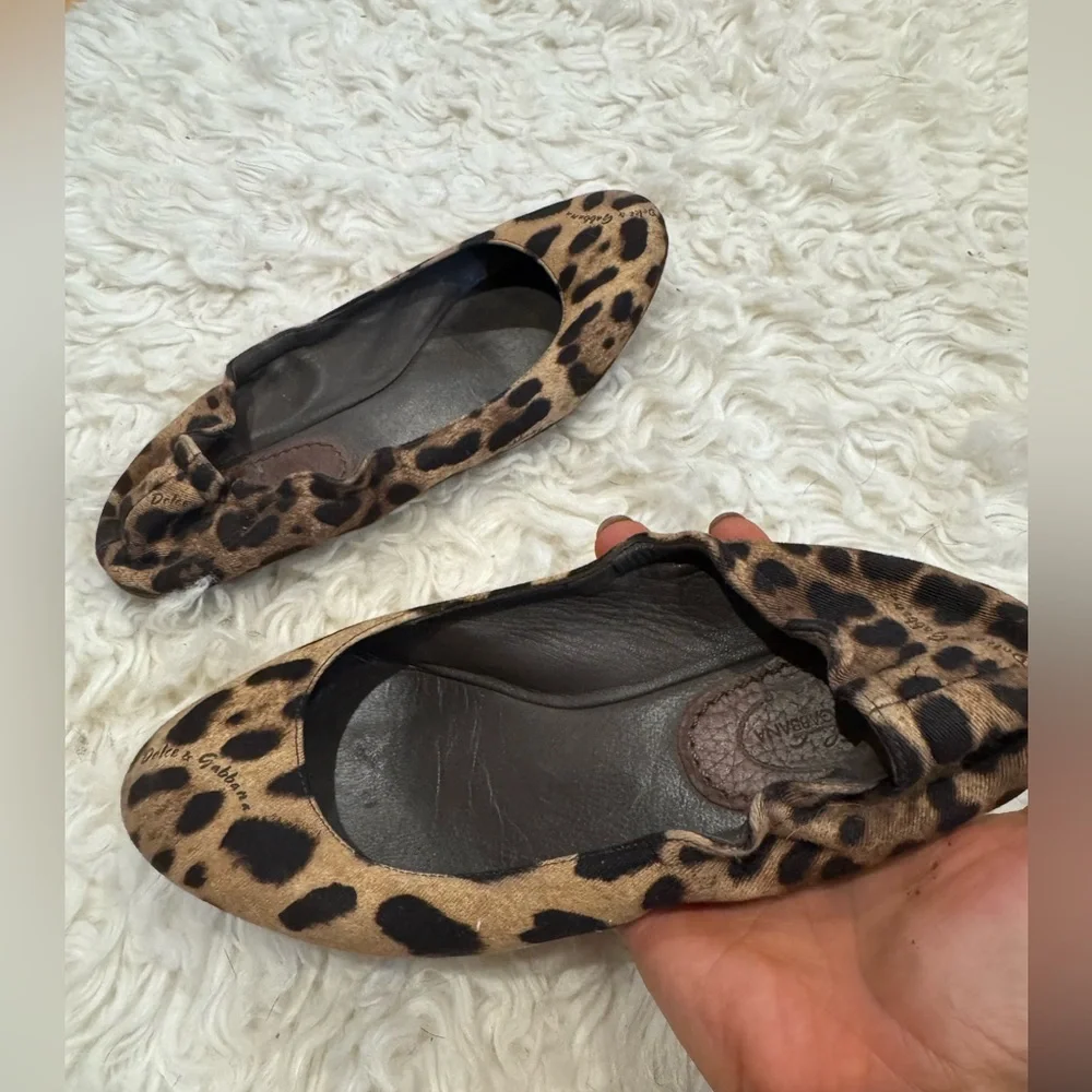 DOLCE & GABANNA leopard ballet flats size 36.5 - Picture 2 of 5